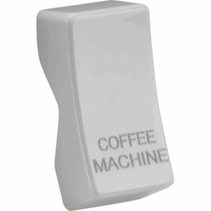 Curved Edge - Knightsbridge White Rocker cover laser printed COFFEE MACHINE (CUCOFF)
