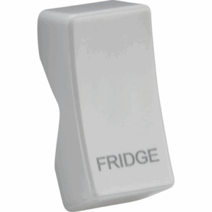 Curved Edge - Knightsbridge White Rocker cover laser printed FRIDGE (CUFRIDGE)