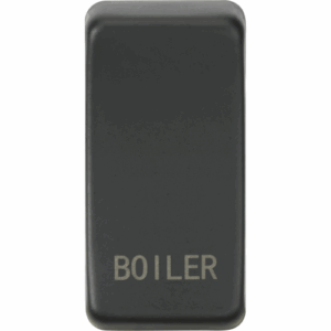 Grid Wiring Accessories - Knightsbridge Anthracite Switch cover marked BOILER (GDBOILAT)