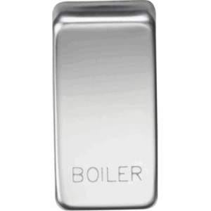 Grid Wiring Accessories - Knightsbridge Polished Chrome Switch cover marked BOILER (GDBOILPC)