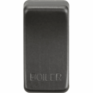 Grid Wiring Accessories - Knightsbridge Smoked Bronze Switch cover marked BOILER (GDBOILSB)