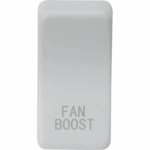 Grid Wiring Accessories - Knightsbridge Matt White Switch cover marked FAN BOOST (GDBOOSTMW)