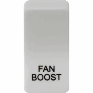 Grid Wiring Accessories - Knightsbridge White Switch cover marked FAN BOOST (GDBOOSTU)