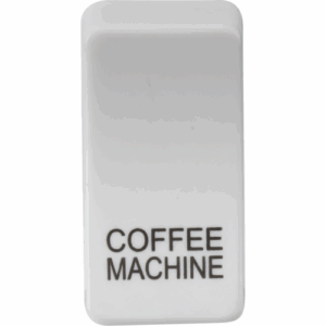 Grid Wiring Accessories - Knightsbridge White Switch cover marked COFFEE MACHINE (GDCOFFU)