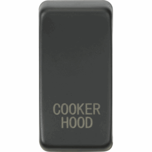 Grid Wiring Accessories - Knightsbridge Anthracite Switch cover marked COOKER HOOD (GDCOOKAT)