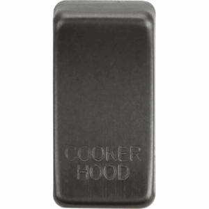 Grid Wiring Accessories - Knightsbridge Smoked Bronze Switch cover marked COOKER HOOD (GDCOOKSB)