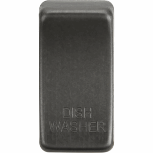 Grid Wiring Accessories - Knightsbridge Smoked Bronze Switch cover marked DISHWASHER (GDDISHSB)