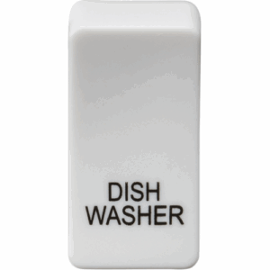 Grid Wiring Accessories - Knightsbridge White Switch cover marked DISHWASHER (GDDISHU)