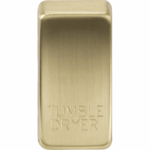 Grid Wiring Accessories - Knightsbridge Brushed Brass Switch cover marked TUMBLE DRYER (GDDRYBB)