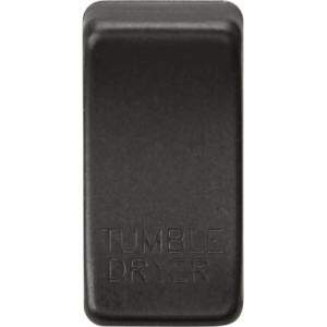 Grid Wiring Accessories - Knightsbridge Smoked Bronze Switch cover marked TUMBLE DRYER (GDDRYSB)