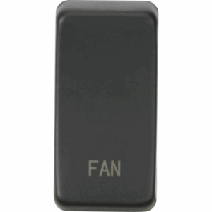 Grid Wiring Accessories - Knightsbridge Anthracite Switch cover marked FAN (GDFANAT)