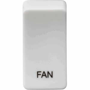 Grid Wiring Accessories - Knightsbridge White Switch cover marked FAN (GDFANU)
