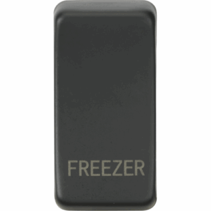 Grid Wiring Accessories - Knightsbridge Anthracite Switch cover marked FREEZER (GDFREEZERAT)