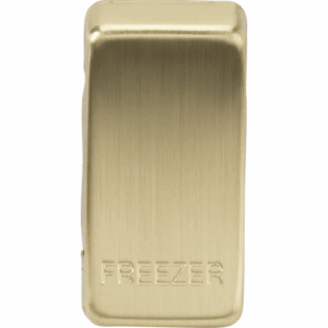 Grid Wiring Accessories - Knightsbridge Brushed Brass Switch cover marked FREEZER (GDFREEZERBB)