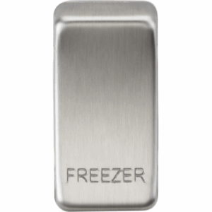 Grid Wiring Accessories - Knightsbridge Brushed Chrome Switch cover marked FREEZER (GDFREEZERBC)