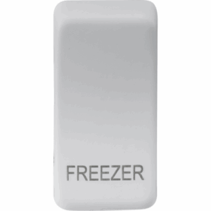 Grid Wiring Accessories - Knightsbridge Matt White Switch cover marked FREEZER (GDFREEZERMW)