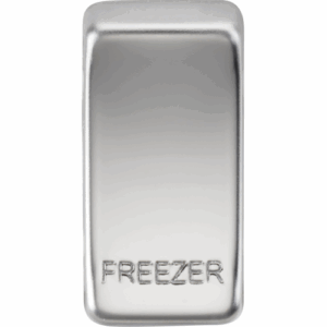 Grid Wiring Accessories - Knightsbridge Polished Chrome Switch cover marked FREEZER (GDFREEZERPC)