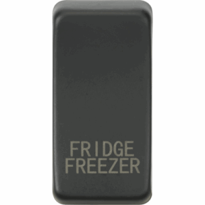 Grid Wiring Accessories - Knightsbridge Anthracite Switch cover marked FRIDGE FREEZER (GDFRIDAT)
