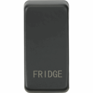 Grid Wiring Accessories - Knightsbridge Anthracite Switch cover marked FRIDGE (GDFRIDGEAT)