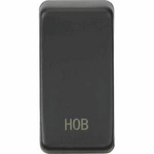 Grid Wiring Accessories - Knightsbridge Anthracite Switch cover marked HOB (GDHOBAT)