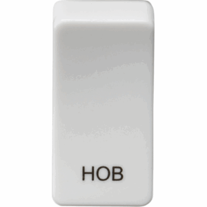 Grid Wiring Accessories - Knightsbridge White Switch cover marked HOB (GDHOBU)