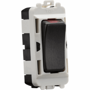 Grid Wiring Accessories - Knightsbridge Smoked Bronze 20AX DP grid module with LED indicator (GDM003SB)
