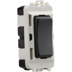 Grid Wiring Accessories - Knightsbridge Anthracite 20AX 2 way SP module (centre off) (GDM004AT)