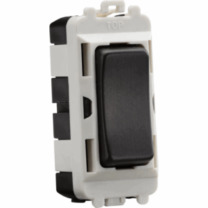 Grid Wiring Accessories - Knightsbridge Smoked Bronze 20AX 2 way SP module (centre off) (GDM004SB)