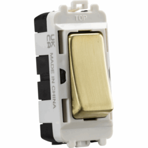 Grid Wiring Accessories - Knightsbridge Brushed Brass 20AX intermediate module (GDM005BB)