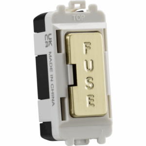 Grid Wiring Accessories - Knightsbridge Brushed Brass 13A fused module (GDM011BB)
