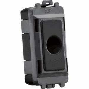 Grid Wiring Accessories - Knightsbridge Anthracite Flex outlet module (up to 10mm) (GDM012AT)