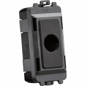 Grid Wiring Accessories - Knightsbridge Smoked Bronze Flex outlet module (up to 10mm) (GDM012SB)