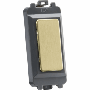 Grid Wiring Accessories - Knightsbridge Brushed Brass Blank grid module (GDM013BB)