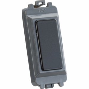 Grid Wiring Accessories - Knightsbridge Matt Black Blank grid module (GDM013MB)