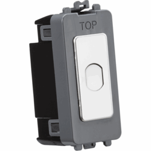 Grid Wiring Accessories - Knightsbridge Polished Chrome 1G 1-way 10-200W (10-100W LED) trailing edge dimmer (Press Type) (GDM014PC)