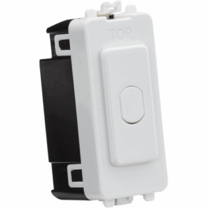 Grid Wiring Accessories - Knightsbridge White 1G 1-way 10-200W (10-100W LED) trailing edge dimmer (Press Type) (GDM014U)