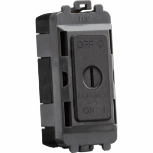 Grid Wiring Accessories - Knightsbridge Smoked Bronze 10A Fan Isolator Key Switch Module (GDM021SB)