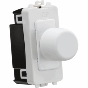 Grid Wiring Accessories - Knightsbridge Matt White 6A 1G 2-way Dummy Dimmer Module (GDM022MW)