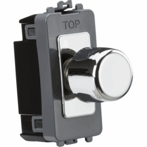 Grid Wiring Accessories - Knightsbridge Polished Chrome 6A 1G 2-way Dummy Dimmer Module (GDM022PC)