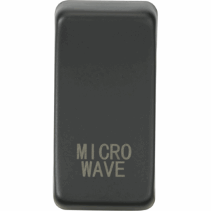 Grid Wiring Accessories - Knightsbridge Anthracite Switch cover marked MICROWAVE (GDMICROAT)