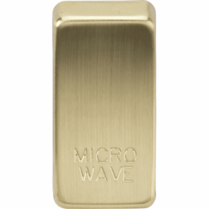 Grid Wiring Accessories - Knightsbridge Brushed Brass Switch cover marked MICROWAVE (GDMICROBB)