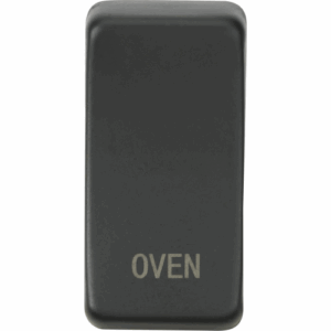 Grid Wiring Accessories - Knightsbridge Anthracite Switch cover marked OVEN (GDOVENAT)