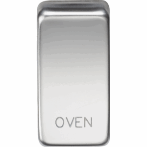 Grid Wiring Accessories - Knightsbridge Polished Chrome Switch cover marked OVEN (GDOVENPC)