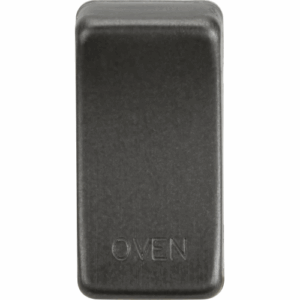 Grid Wiring Accessories - Knightsbridge Smoked Bronze Switch cover marked OVEN (GDOVENSB)