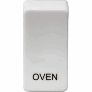 Grid Wiring Accessories - Knightsbridge White Switch cover marked OVEN (GDOVENU)