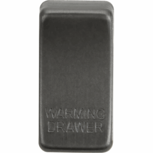Grid Wiring Accessories - Knightsbridge Smoked Bronze Switch cover marked WARMING DRAWER (GDWARMSB)
