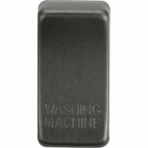 Grid Wiring Accessories - Knightsbridge Smoked Bronze Switch cover marked WASHING MACHINE (GDWASHSB)