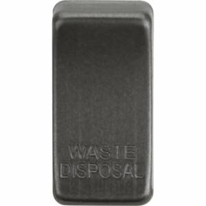 Grid Wiring Accessories - Knightsbridge Smoked Bronze Switch cover marked WASTE DISPOSAL (GDWASTESB)