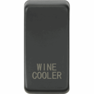 Grid Wiring Accessories - Knightsbridge Anthracite Switch cover marked WINE COOLER (GDWINEAT)