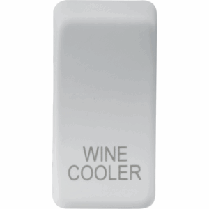 Grid Wiring Accessories - Knightsbridge Matt White Switch cover marked WINE COOLER (GDWINEMW)